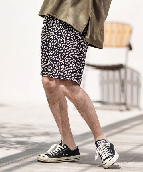 パンクロックブランドCandyStripper白黒レオパードベロアショートパンツ EVOLUTION パンツ Zebra Leopard Print Shorts / ゼブラ