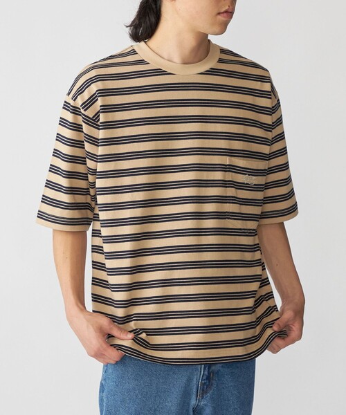 SHIPS tシャツ SHIPS: ランダム ボーダー Tシャツ メンズ