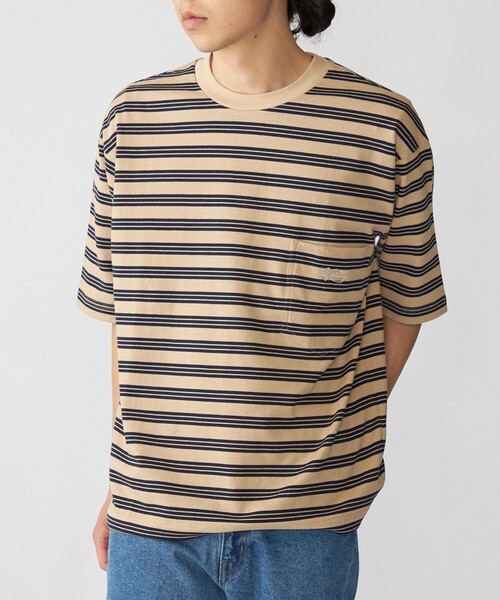 SHIPS tシャツ SHIPS: ランダム ボーダー Tシャツ メンズ