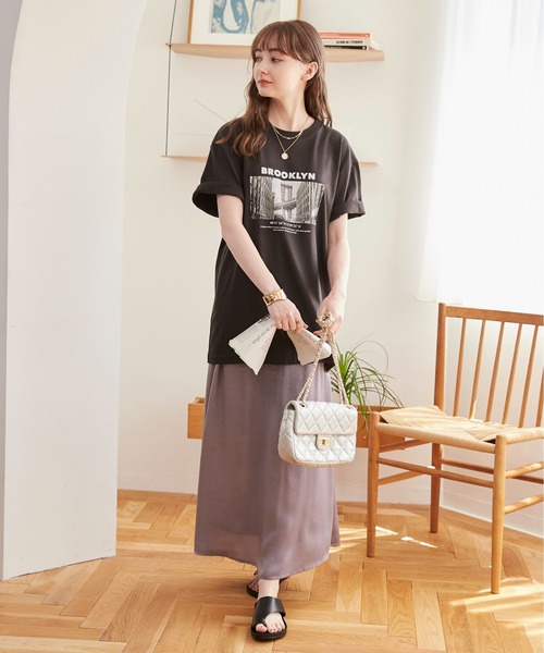 ANGIE tシャツ フォトプリント Tシャツ（半袖） レディース