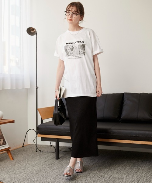 ANGIE tシャツ フォトプリント Tシャツ（半袖） レディース
