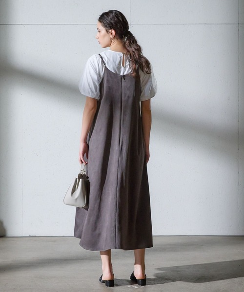 【Andemiu】スウェードキャミワンピース Andemiu｜スウェードキャミワンピース | Rakuten Fashion(楽天