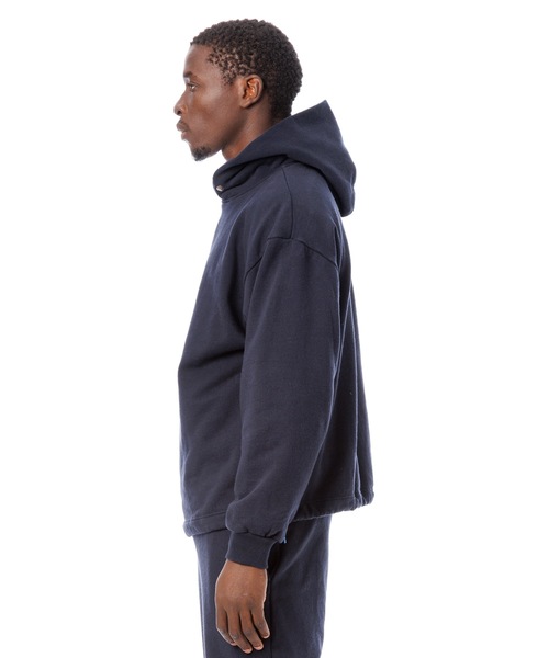 パーカー・フーディ STONE  Cotton Fleece Print Hooded Sweatshirt 5FT198 Mud 6100017 ORGANIC COTTON FLEECE Hooded sweatshirt with