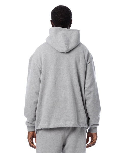パーカー・フーディ STONE  Cotton Fleece Print Hooded Sweatshirt 5FT198 Mud 6100017 ORGANIC COTTON FLEECE Hooded sweatshirt with