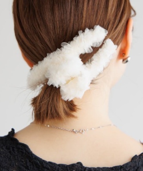 flower ヘアクリップ スモーキーチュールクリップ : ZOZOTOWN Yahoo!店