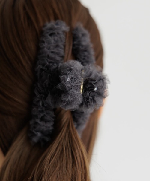 flower ヘアクリップ スモーキーチュールクリップ : ZOZOTOWN Yahoo!店