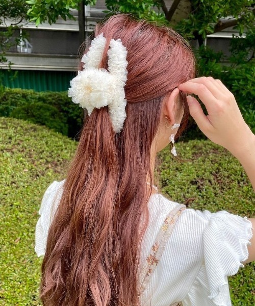 flower ヘアクリップ スモーキーチュールクリップ : ZOZOTOWN Yahoo!店
