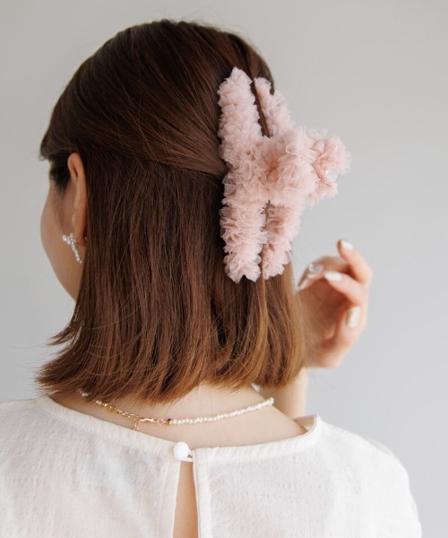 flower ヘアクリップ スモーキーチュールクリップ : ZOZOTOWN Yahoo!店