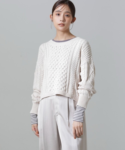 NANO universe（ナノ・ユニバース） ニット セーター ケーブル