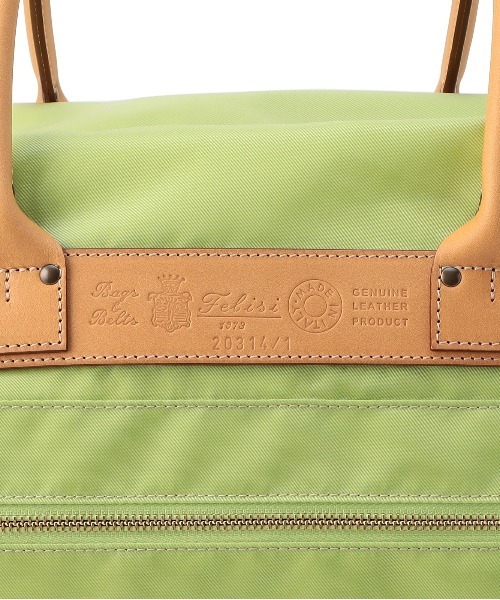 フェリージ キャンバス・レザー ボストンバッグ 203141ds-342ivory.jpg