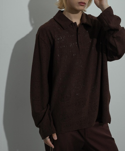 SENSE OF PLACE by URBAN RESEARCH ポロシャツ シアーペイズリー