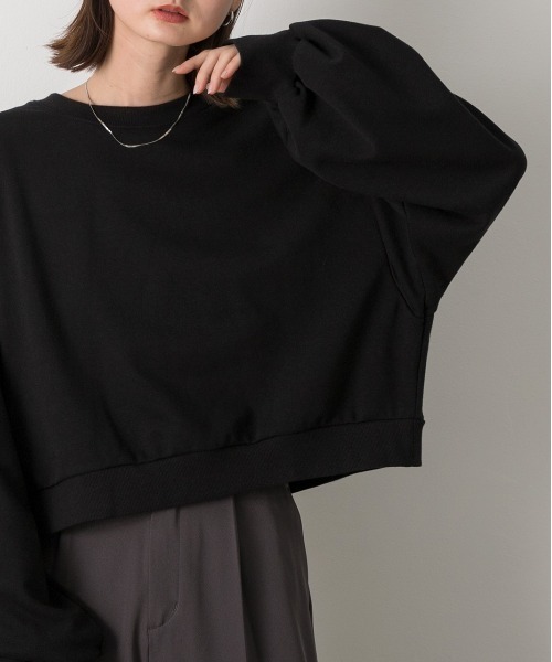 ad thie（アドティエ） トレーナー スウェット ショート丈 裏毛プル