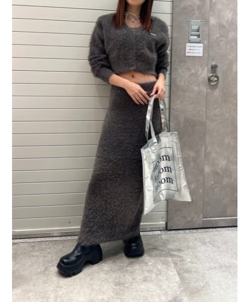 Bab SHAGGY I-LINE SKIRT 新品未使用 SLY | SHAGGY FRINGE I LINE スカート (スカート(ロング