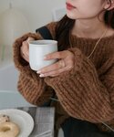 ニット セーター 「WEB限定」手編み風プルオ...の詳細画像1