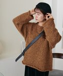 ニット セーター 「WEB限定」手編み風プルオ...の詳細画像4