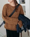ニット セーター 「WEB限定」手編み風プルオ...の詳細画像5