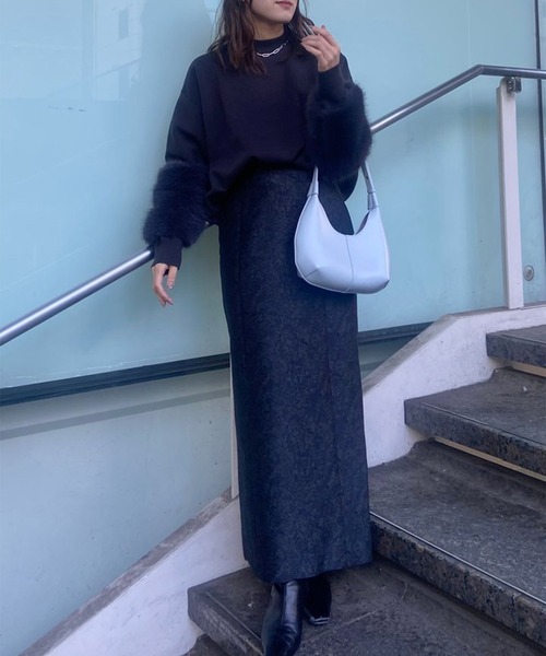 anuans（アニュアンス） ニット セーター スリーブファーニット