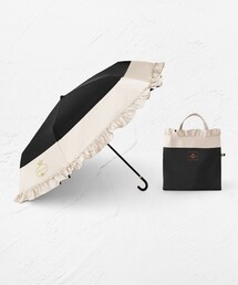 TOCCA（トッカ） 日傘 折りたたみ傘 折り畳み 晴雨兼用 LOGO FRILL