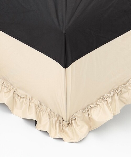 【新品】　TOCCA フリル付き晴雨兼用傘 TOCCA 折りたたみ傘 「晴雨兼用・UVカット100%生地」LOGO FRILL