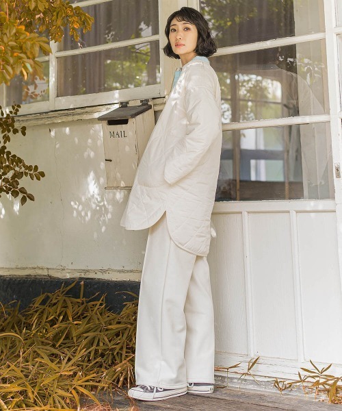 la.f（ラ・エフ） スラックス パンツ 「WEB限定」裏起毛ワイド