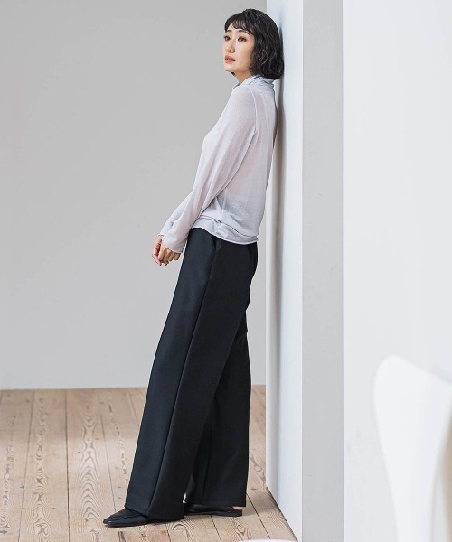 la.f（ラ・エフ） スラックス パンツ 「WEB限定」裏起毛ワイド