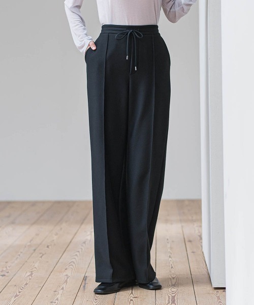 la.f（ラ・エフ） スラックス パンツ 「WEB限定」裏起毛ワイド