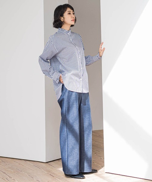 la.f（ラ・エフ） スラックス パンツ 「WEB限定」裏起毛ワイド