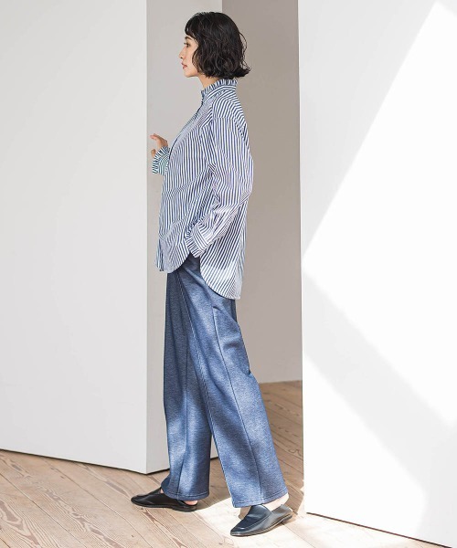 la.f（ラ・エフ） スラックス パンツ 「WEB限定」裏起毛ワイド