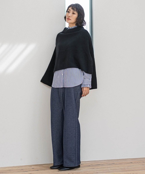 la.f（ラ・エフ） スラックス パンツ 「WEB限定」裏起毛ワイド