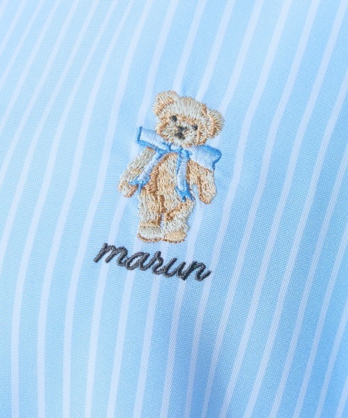 marun ブラウス シャツ 「大きいサイズ」くまちゃん刺しゅう