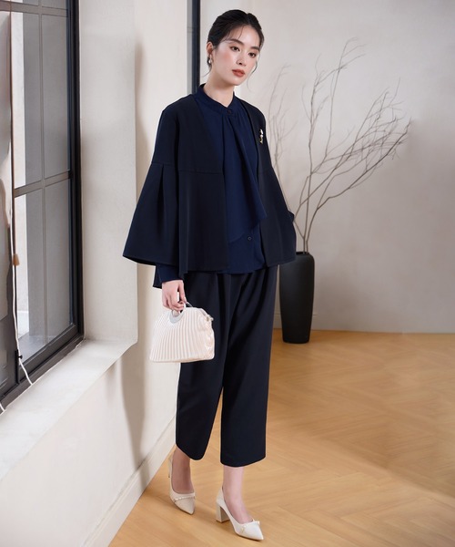 アローズパンツ、黒セットアップ、3点セット、Pao de lo クロップドパンツ DRESS+（ドレスプラス） セットアップ セットアップ 2点セット