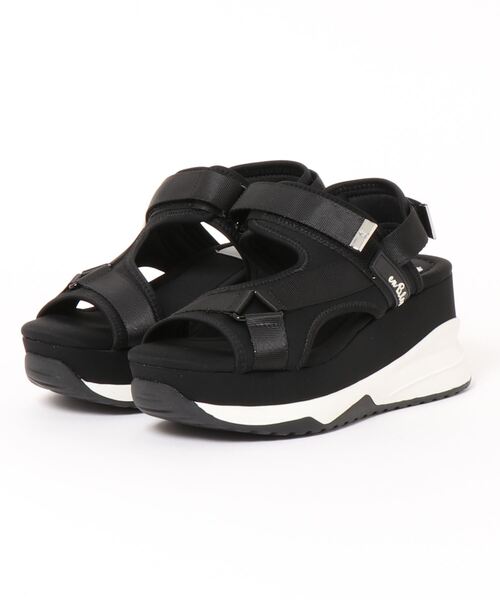 LANVIN ブラック フラットシューズ 23.5㎝ LANVIN en Bleu 「LANVIN Bleu」 フラットサンダル M(23.5cm