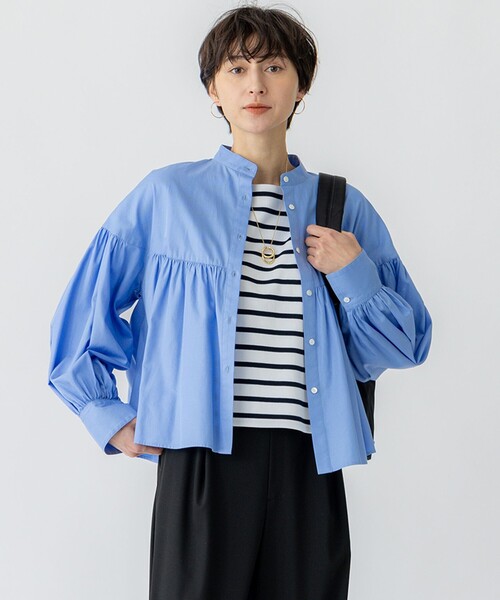 ブラウス シャツ 「洗える」CANCLINI ギャザー フレア ブラウス レディース 23区 ブラウス シャツ 「洗える」CANCLINI ギャザー フレア