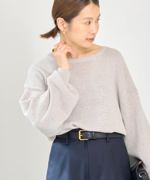 ニット セーター テープヤーン パフ 2WAY プルオーバー レディース IENA ニット セーター テープヤーン パフ 2WAY プルオーバー