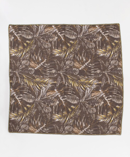THROW バンダナ　スカーフ　黒 THROW/スロー】Linen Cross Mesh Scarf スカーフ（スカーフ