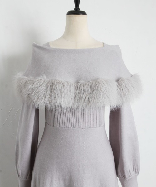 「tocco closet」 ニットワンピース M オフホワイト レディース_画像8