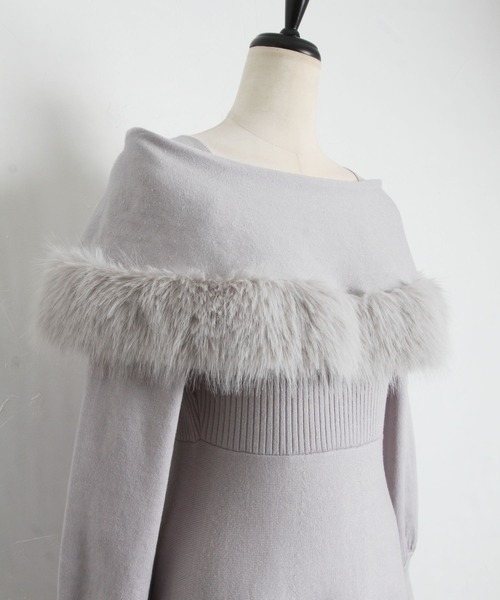 「tocco closet」 ニットワンピース M オフホワイト レディース_画像9