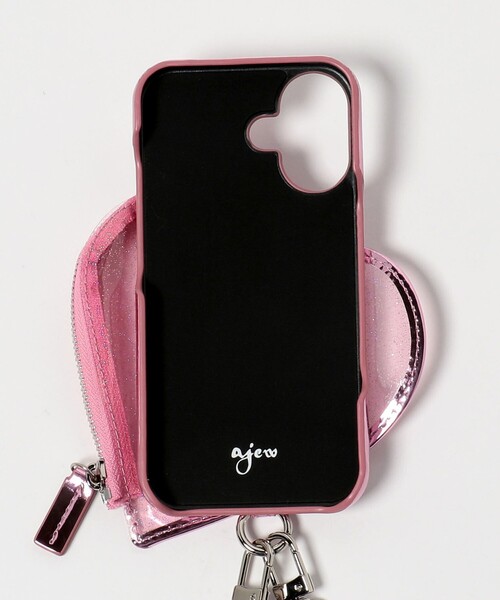 エジュー　ハートプラネット　iPhoneケース　iPhone16pro ajew スマホケース 「ajew」PVC HEART PLANET POCKET iPhone16