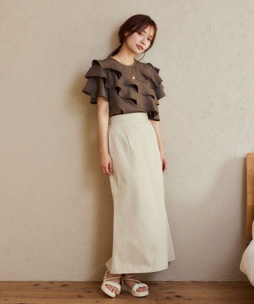 スカート mi-ko 送料無料】Floral Motif Chenille