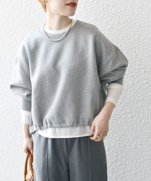 「SHIPS any」 スウェットカットソー ONE SIZE グレー レディース SHIPS any 「SHIPS any」 スウェットカットソー ONE SIZE ライト