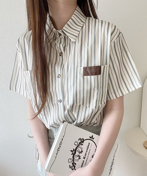 Nana ブラウス シャツ オーバーサイズストライプシャツ レディース
