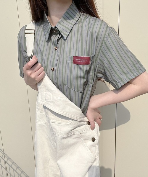 Nana ブラウス シャツ オーバーサイズストライプシャツ レディース