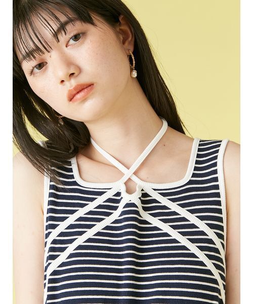 LILY BROWN ワンピース クロスデザインドッキングワンピース