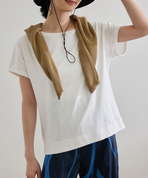 【洗える】スーピマコットン アームレットＴシャツ ROPE' tシャツ 「洗える」スーピマコットン アームレットT