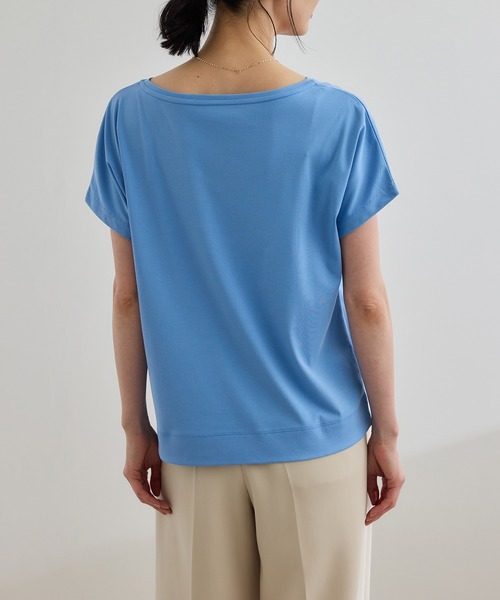 【洗える】スーピマコットン アームレットＴシャツ 洗える】スーピマコットン アームレットTシャツ (トップス / T