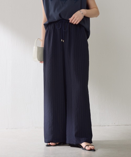 COLLAGE GALLARDAGALANTE◆【EMMALIA】ベイカーパンツ COLLAGE GALLARDAGALANTE パンツ ストライプイージーパンツ