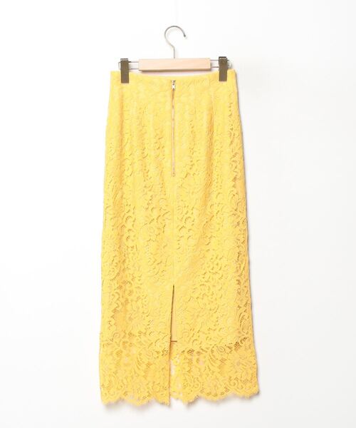 Noble レース　タイトスカート　Size 34 NOBLE 「NOBLE」 タイトスカート 34 イエロー レディース