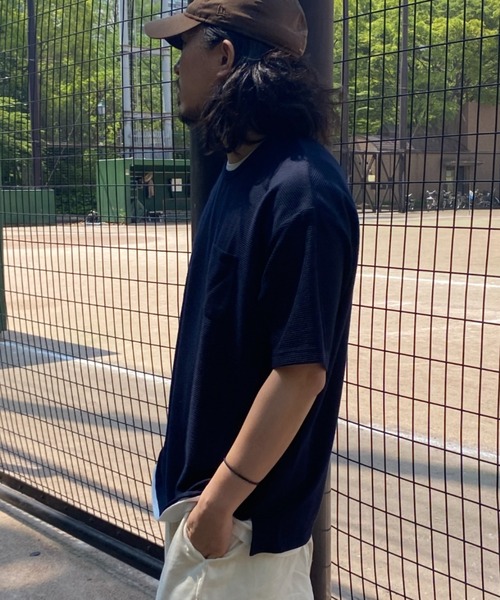 NO NEED（ノーニード） セーター ニット 半袖ニットワッフルTシャツ
