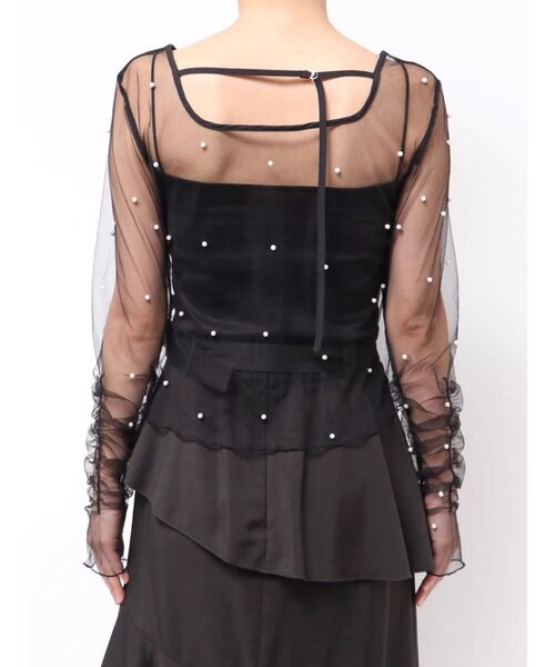 tシャツ モチーフチュールシアートップス レディース dazzlin tシャツ モチーフチュールシアートップス レディース