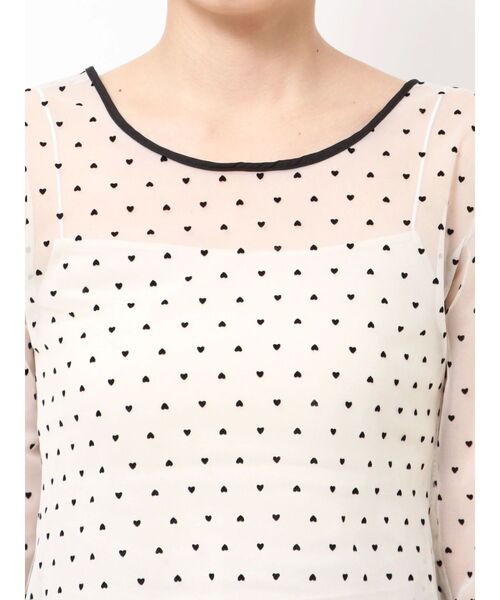 tシャツ モチーフチュールシアートップス レディース dazzlin tシャツ モチーフチュールシアートップス レディース